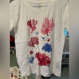 J Crew graphic t - corals